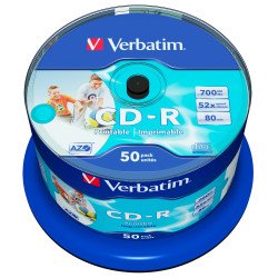 CD vierge imprimable verbatim (boite de 50) CD vierge imprimable verbatim (boite de 50)