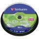 CD vierge réinscriptible Verbatim CD-RW (boite de 10) CD vierge réinscriptible Verbatim CD-RW (boite de 10)