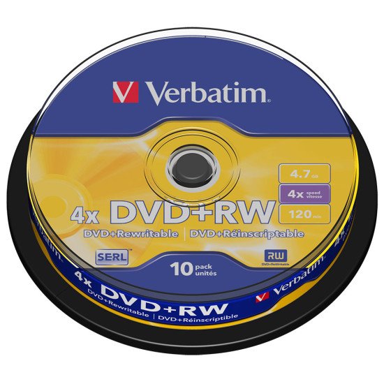 DVD vierge Verbatim DVD+RW (boite de 10)