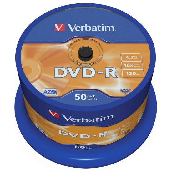 DVD vierge Verbatim DVD-R 16x (boite de 50)