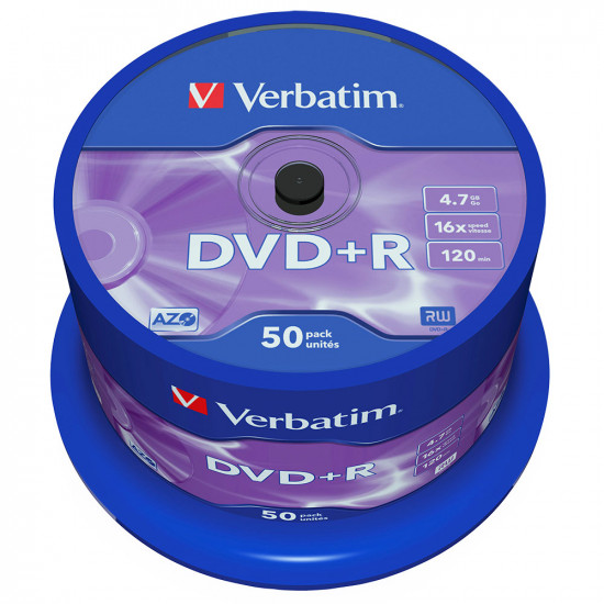 DVD vierge Verbatim DVD+R 16x (boite de 50)