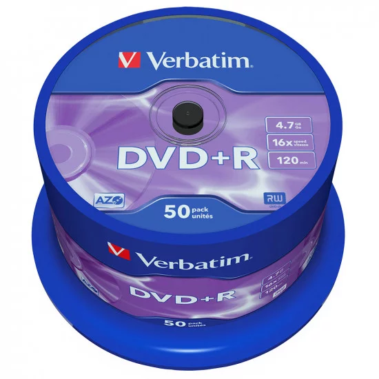 DVD vierge Verbatim DVD+R 16x (boite de 50) 43550 pas cher