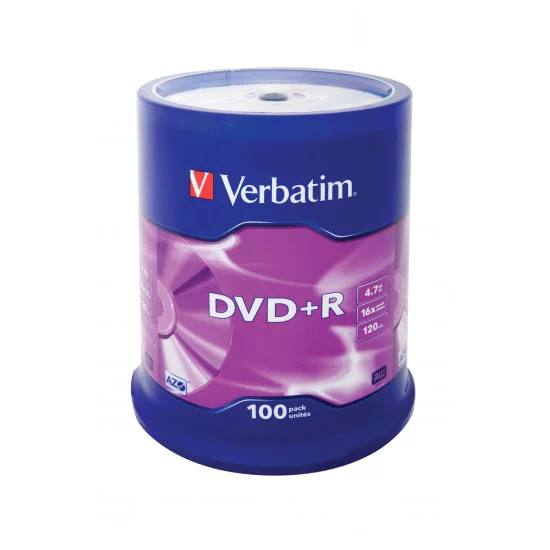 DVD vierge Verbatim DVD+R 16x. (boite de 100)