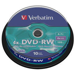 DVD vierge Verbatim DVD-RW 4x (boite de 10) DVD vierge Verbatim DVD-RW 4x (boite de 10)