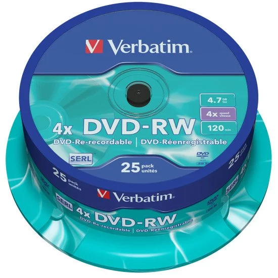 DVD vierge Verbatim DVD-RW 4x (boite de 25) DVD vierge Verbatim DVD-RW 4x (boite de 25)