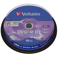 DVD vierge Verbatim DVD+R DL double couche 8x (boite de 10) DVD vierge Verbatim DVD+R DL double couche 8x (boite de 10)