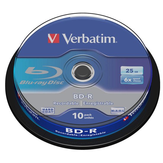Verbatim Blu-ray vierge BD-R SL 6x 10p.