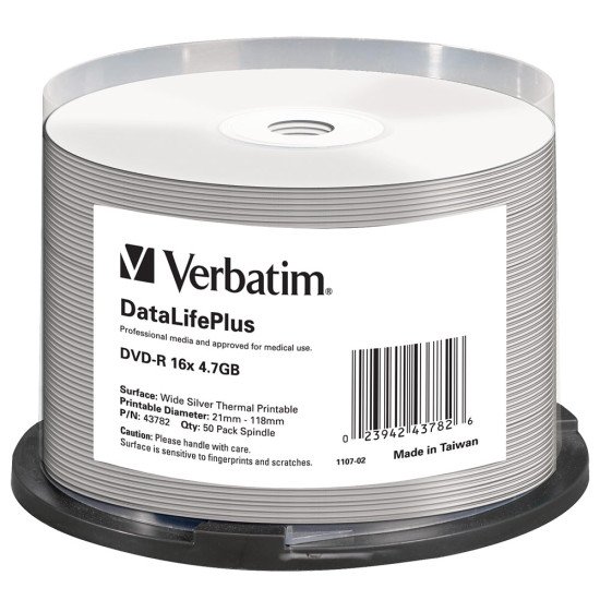 Verbatim DVD-R pour impression transfert thermique 50p.