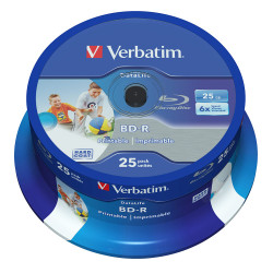 Verbatim Blu-ray vierge BD-R SL 25Go 6x imprimable (Boite de 25) Verbatim Blu-ray vierge BD-R SL 25Go 6x imprimable (Boite de 25)