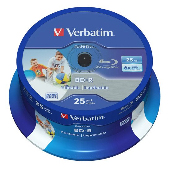 Verbatim Blu-ray vierge BD-R SL 25Go 6x imprimable (Boite de 25)