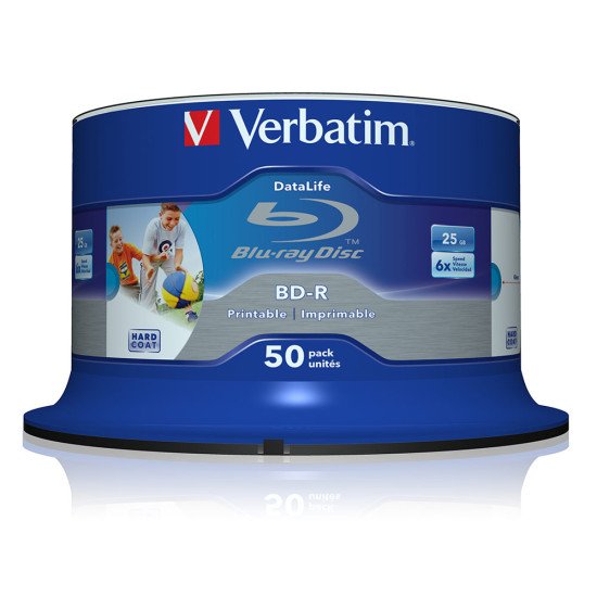 Verbatim Blu-ray vierge BD-R SL 25Go 6x imprimable (boite de 50)