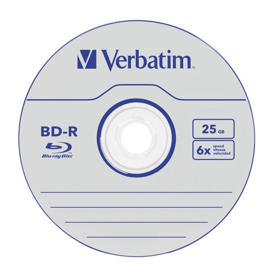 Verbatim Blu-ray vierge BD-R SL 25Go 6x (boite de 25)