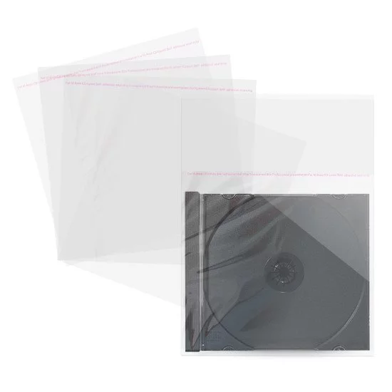 Pochette plastique pour boitier CD 10.4 mm (Pack de 100) Pochette plastique pour boitier CD 10.4 mm (Pack de 100)