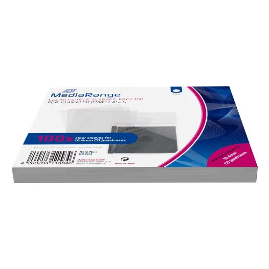 Pochette plastique pour boitier CD 10.4 mm (Pack de 100) Pochette plastique pour boitier CD 10.4 mm (Pack de 100)