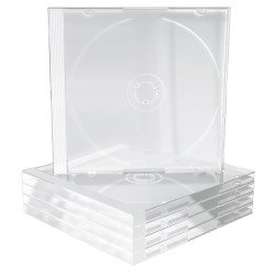 Boîtiers pour 1 CD transparents (pack de 5)