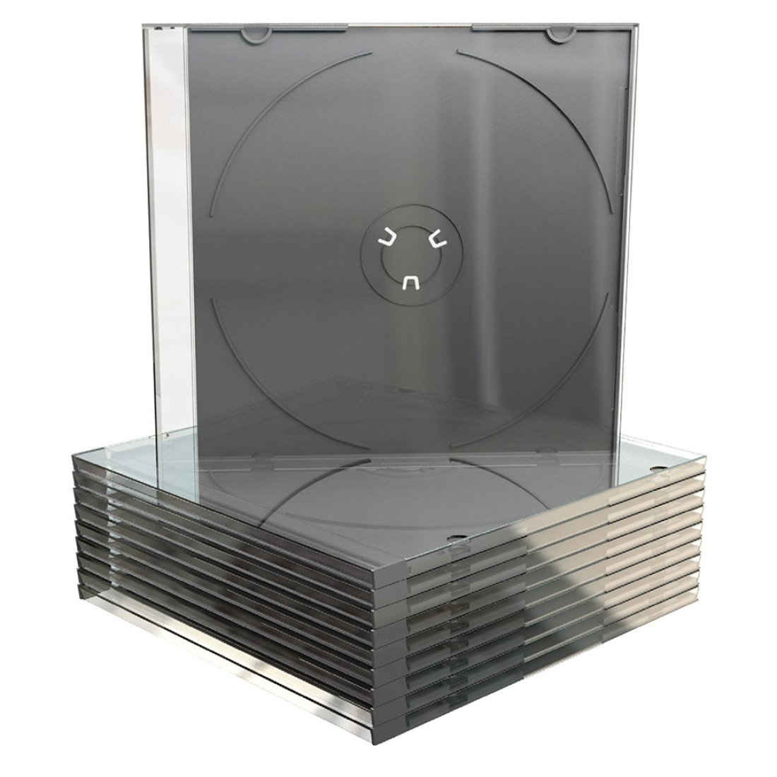 Pack De 5 Boîtiers Slim Transparents Pour CD Avec Plateau Noir - Rangez Vos CD Sans Prise De Tête