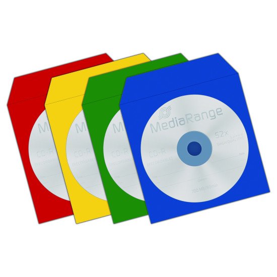 Pochette. papier pour CD/DVD 4 Couleurs (pack de 100)