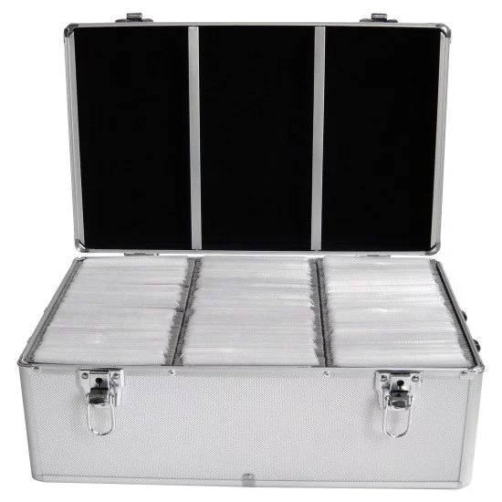 Mallette de rangement aluminium 500 CD/DVD BOX77 pas cher