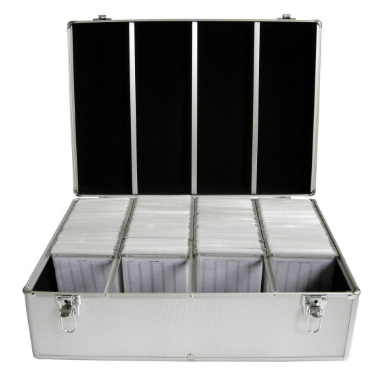 Mallette aluminium. 1000 CD/DVD