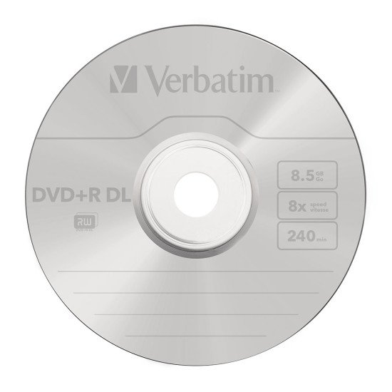 DVD vierge verbatim dvd+r double couche 8x 10p.