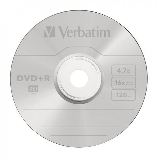 DVD vierge Verbatim DVD+R 16x (boite de 25)