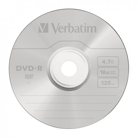 DVD vierge Verbatim DVD-R 16x. (boite de 100)