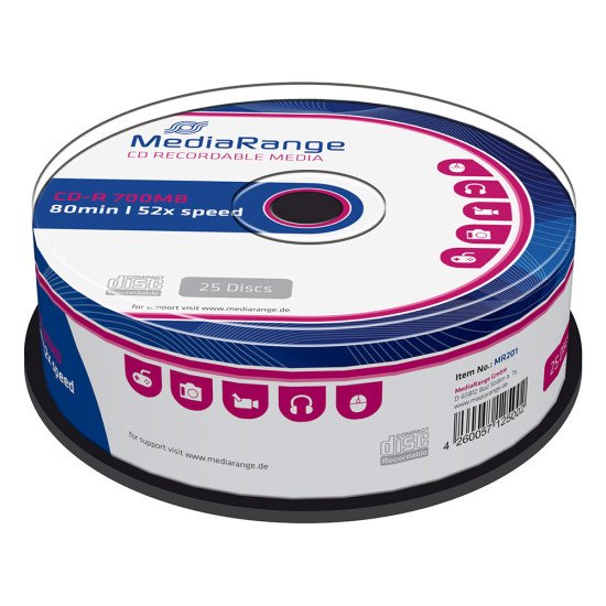 CD vierge Mediarange 700 Mo 52x (Boite de 25)