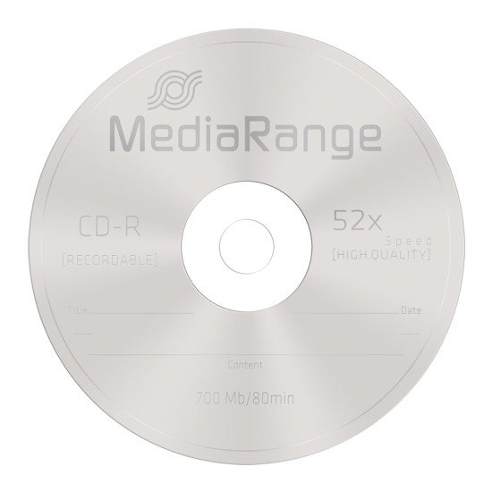 CD vierge Mediarange 700 Mo 52x (Boite de 25)