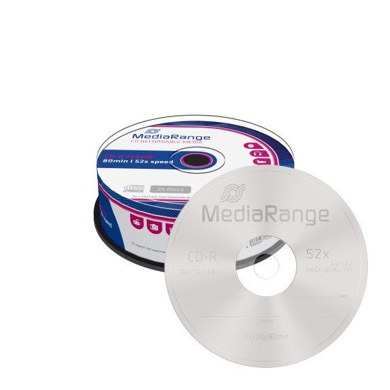 CD vierge Mediarange 700 Mo 52x (Boite de 25)