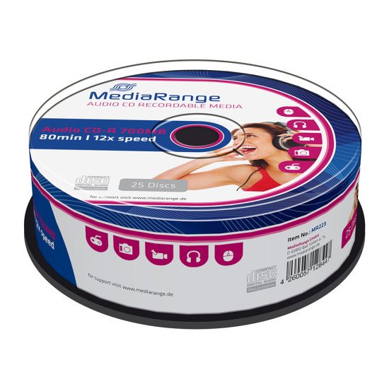 CD vierge audio Mediarange 700 Mo 12x (boite de 25)