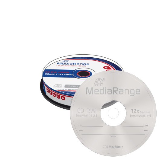 CD vierge Mediarange réenregistrable CD-RW 700 Mo (boite de 10)