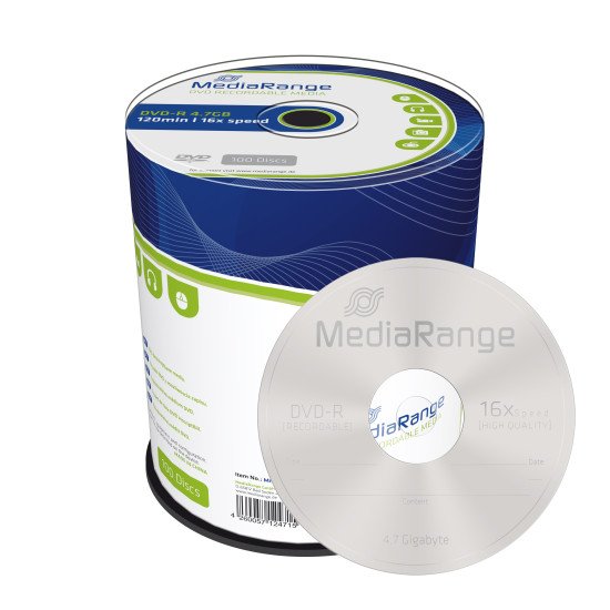 DVD vierge Mediarange DVD-R. 16x (boite de 100)