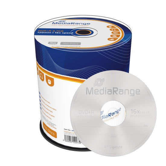 DVD vierge Mediarange DVD+R. 16x (boite de 100)