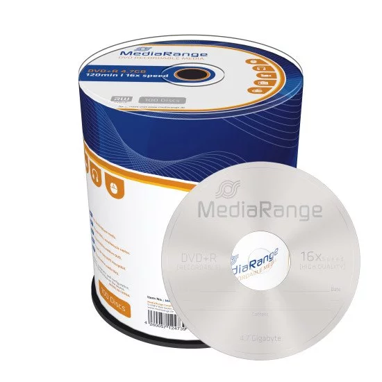 DVD vierge Mediarange DVD+R. 16x (boite de 100) DVD vierge Mediarange DVD+R. 16x (boite de 100)