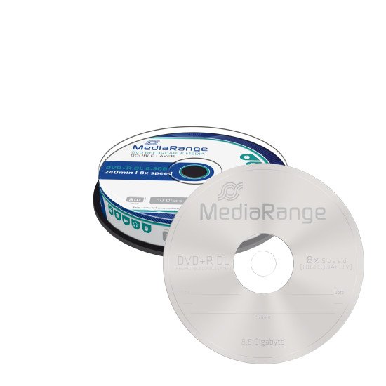 DVD vierge Mediarange DVD+R double couche imprimable 8x (boite de 10)