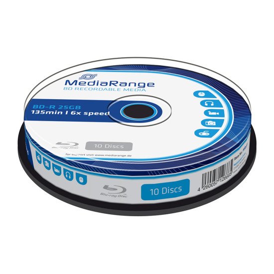 Mediarange Blu-ray vierge BD-R 6x (Pack de 10)