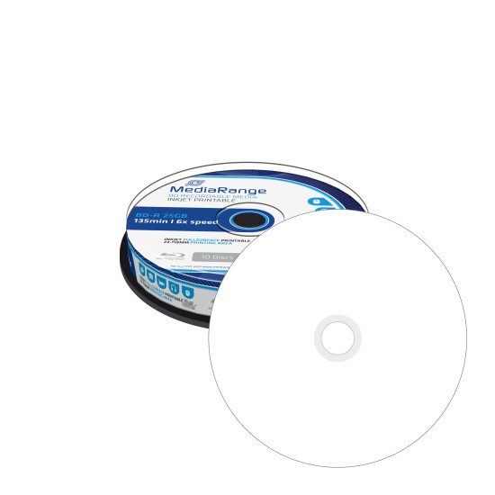 Mediarange Blu-ray vierge BD-R 6x imprimable (Boite de 10)