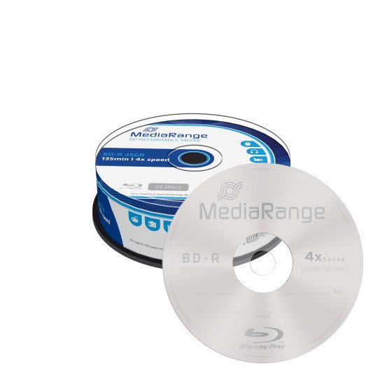 Mediarange Blu-ray vierge BD-R 4x 25p. Mediarange Blu-ray vierge BD-R 4x 25p.