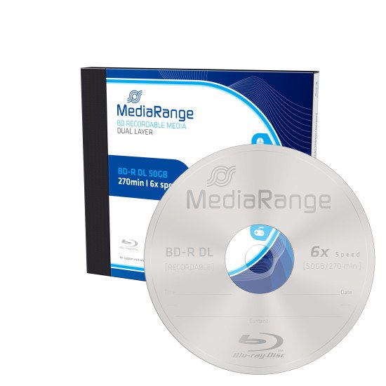 Mediarange Blu-ray vierge double couche BD-R DL 50Go