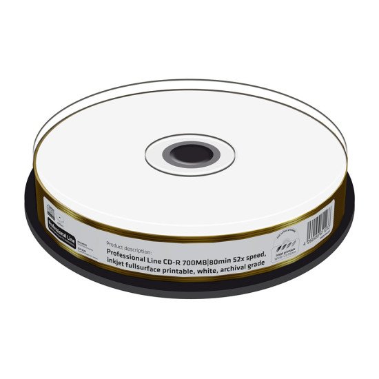 CD vierge Mediarange true gold 700Mo 52x imprimable  10p.