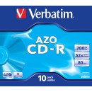 Verbatim CD-R AZO Crystal 10p. Verbatim CD-R AZO Crystal 10p.