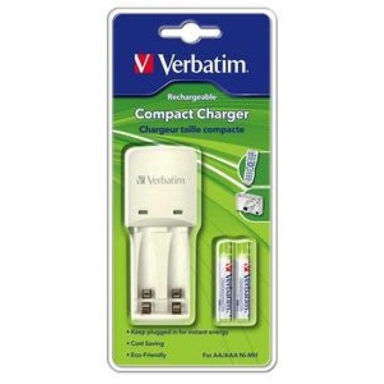 Verbatim chargeur compact + 2 piles aaa Verbatim chargeur compact + 2 piles aaa