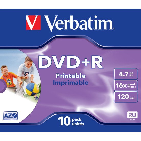 Verbatim DVD+R 4.7Go 16x imprimable 10p.