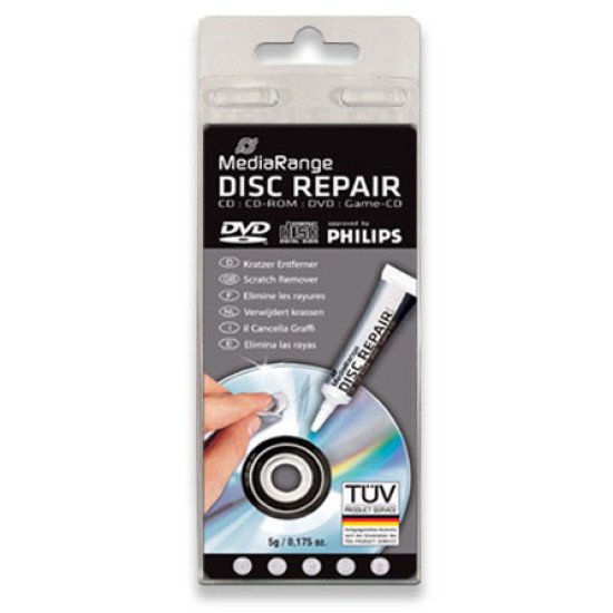 Mediarange kit de réparation CD/DVD griffés, rayés
