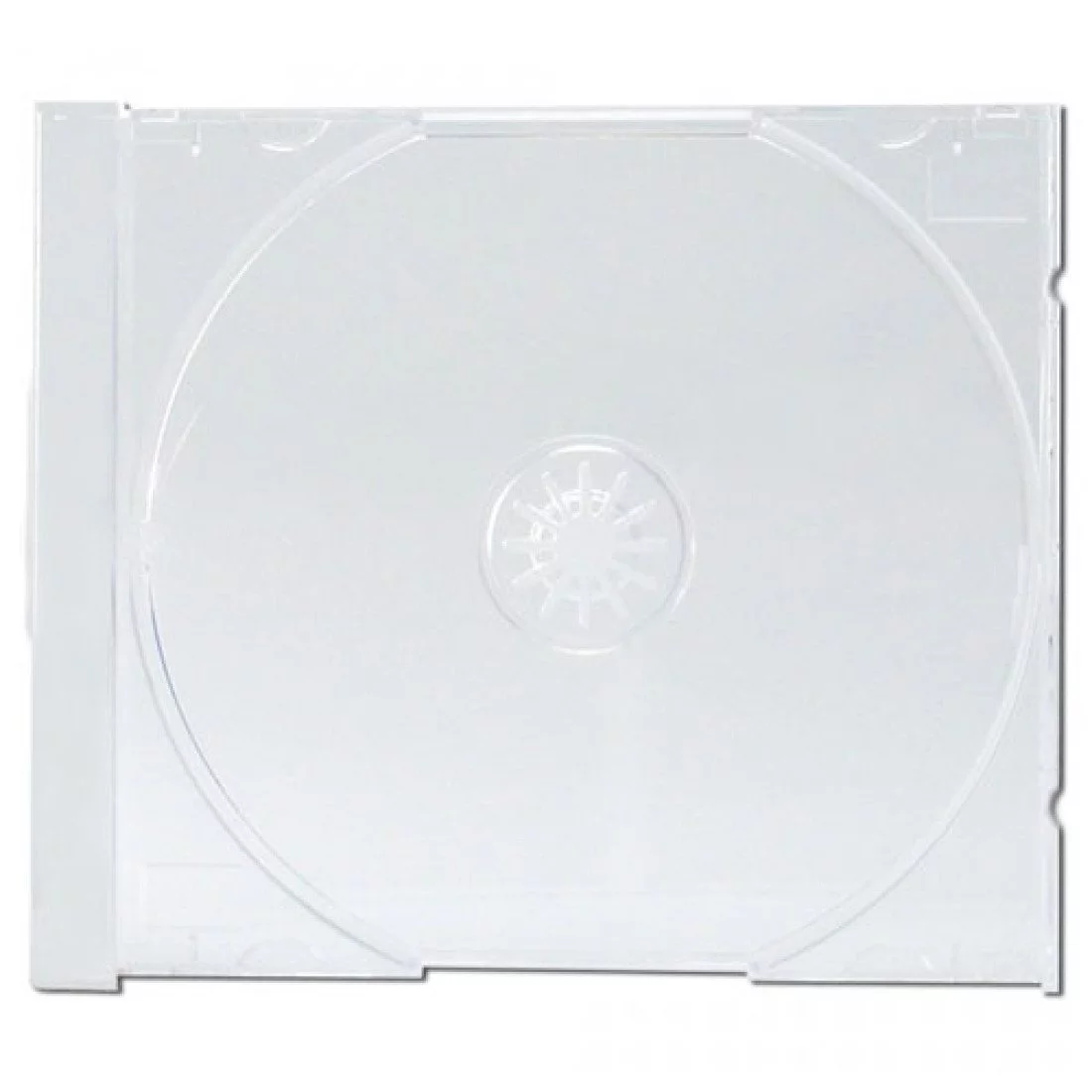500 x boitier cd cristal simple 1 cd - plateau (tray) transparent