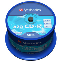 CD vierge Verbatim AZO crystal 700 Mo (boite de 50) CD vierge Verbatim AZO crystal 700 Mo (boite de 50)