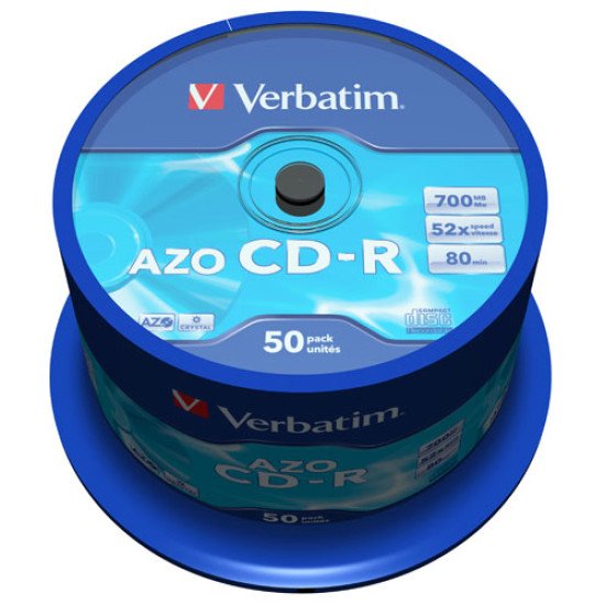 CD vierge Verbatim AZO crystal 700 Mo (boite de 50)