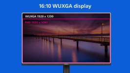 Écran WUXGA 16:10 pour plus de productivité