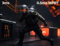 0.5ms MPRT <br/>Temps de réponse des images animées