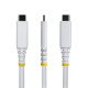 StarTech.com Câble USB4 de 1m, 40 Gbps, Câble USB-C Certifié USB-IF, 240 W PD, 8K 60Hz/4K 240Hz DP2.1 DP40, Gaine TPE, Compatible Thunderbolt 4 - Cordon USB-C Blanc